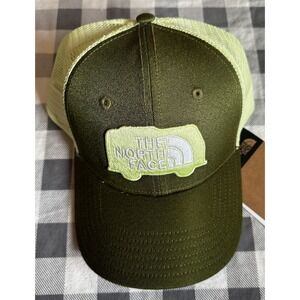 NWT - The North Face Embroidered Mudder Trucker Hat One Size Olive And Yellow